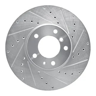R1 Concepts EDZ-31029R Brake Rotor Drilled and Slotted Silver